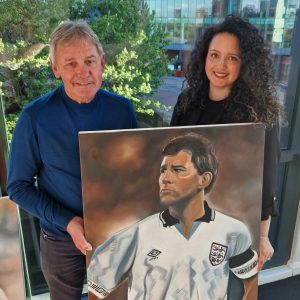 Signed Bryan Robson Original Oil Painting (70cm x 100cm)