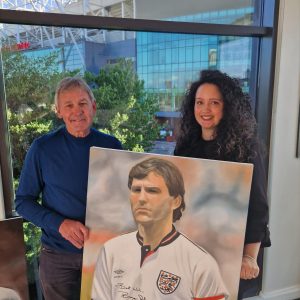 Limited Edition Print - Bryan Robson Signed Oil Painting (35cm x 50cm)