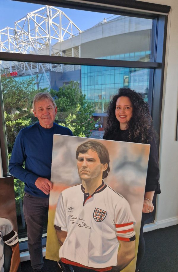 Limited Edition Print - Bryan Robson Signed Oil Painting (35cm x 50cm)
